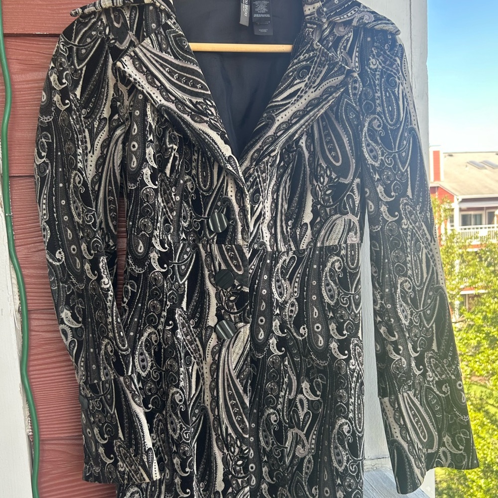 Black and Gray Swirl Coat